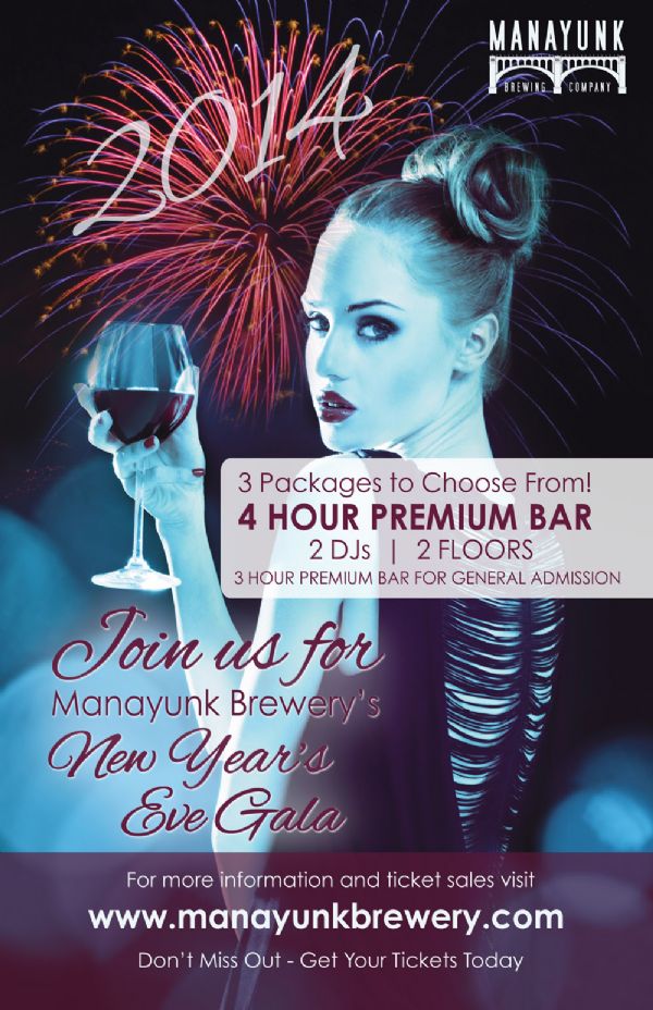 Details on New Year's Eve at The Manayunk Brewery!